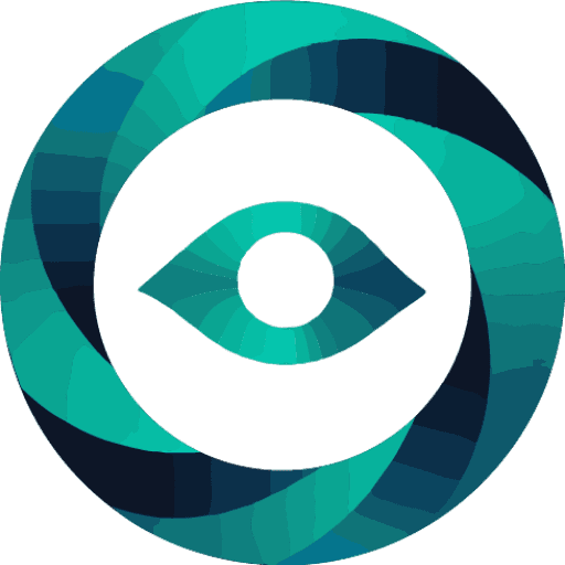 The Reality Check Institute mark, an eye in teal and navy
